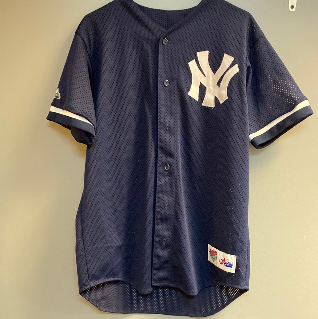 応援グッズ Majestic - Majestic vintage Yankees baseball shirt Vintage New York Yankees Majestic t-shirt made in USA